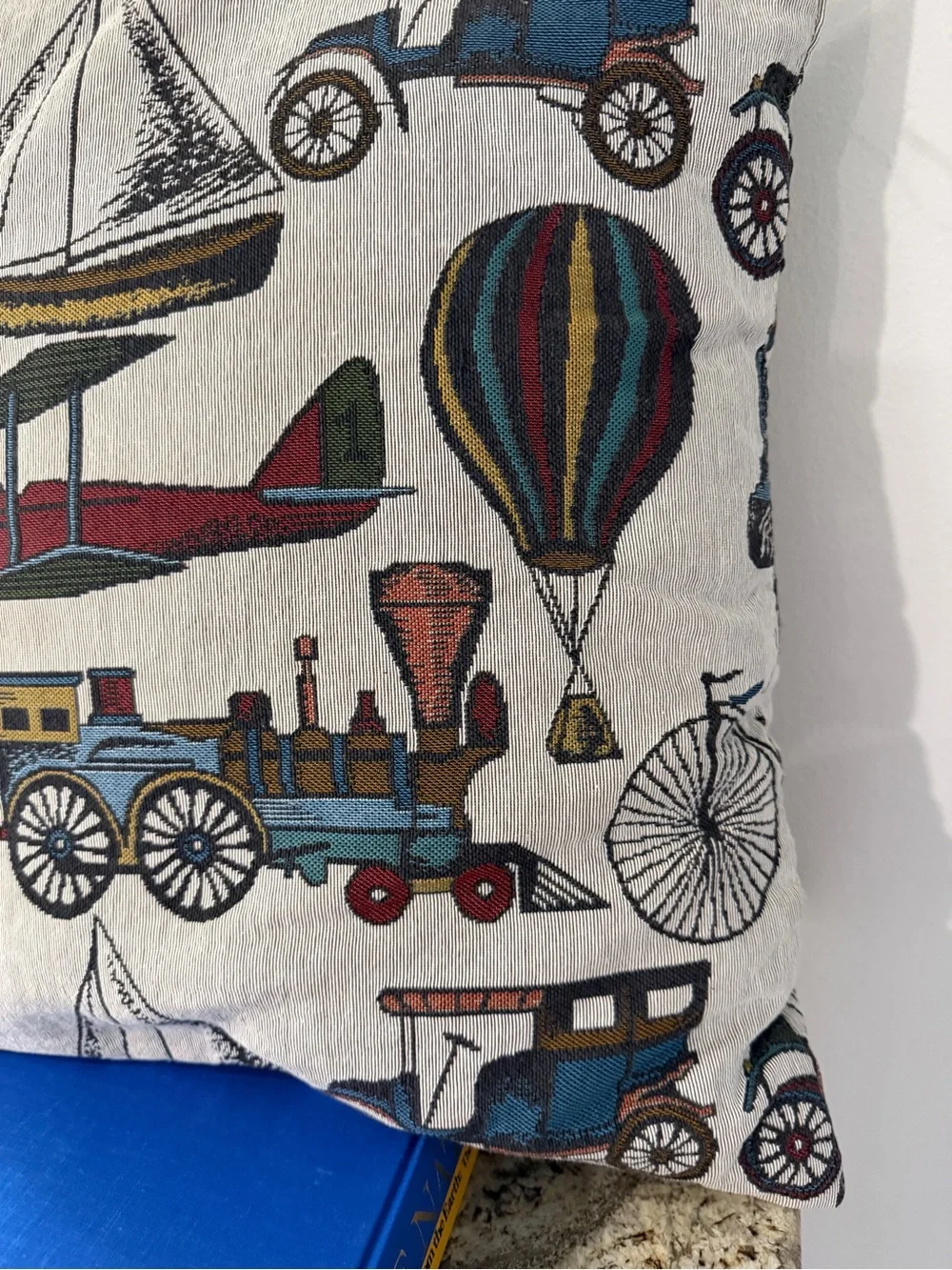 Vintage Transportation Decorative Throw Pillow - Multicolor